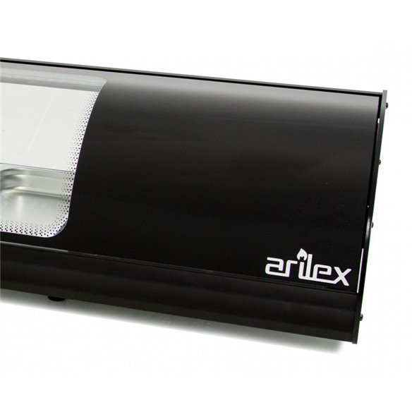 Vitrina refrigerada de tapas ARILEX PLACA LISA capacidad 4-GN1/3 color negro 4VTL-NE