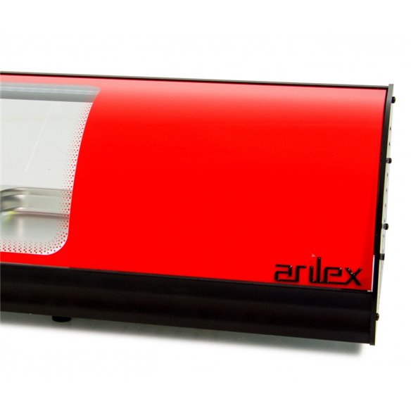 Vitrina refrigerada de tapas ARILEX PLACA LISA capacidad 4-GN1/3 color rojo 4VTL-RO