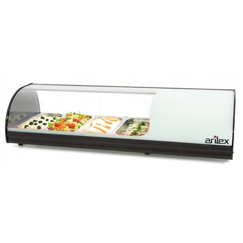 Vitrina refrigerada de tapas ARILEX PLACA LISA capacidad 4-GN1/3 color blanco 4VTL-BL