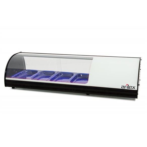 Vitrina refrigerada de tapas ARILEX PLACA LISA capacidad 4-GN1/3 color blanco 4VTL-BL