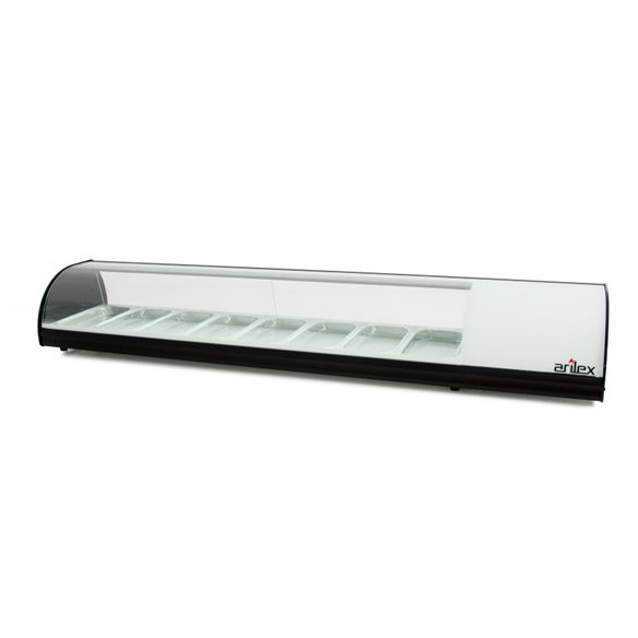 Vitrina refrigerada de tapas ARILEX PLACA LISA capacidad 8-GN1/3 color blanco 8VTL-BL