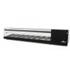 Arilex- Vitrina refrigerada de tapas 3 pisos 8 bandejas GN1/3 color negro ARILEX 8VTG-NE TRIPLE