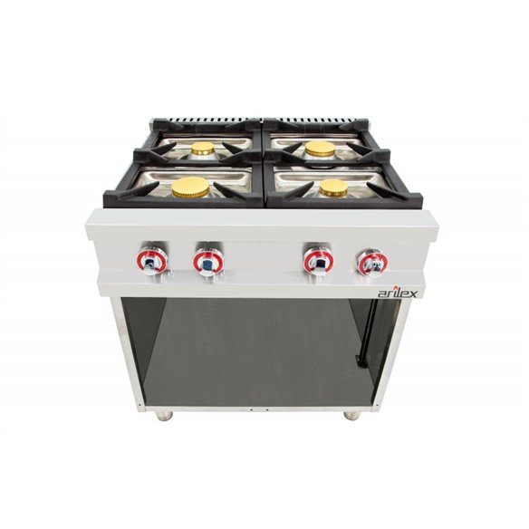 Cocina a gas 4 fuegos con piloto de 2x7,5 +2x5,5 kW 80CG70 EASY 700-Z08580CG70