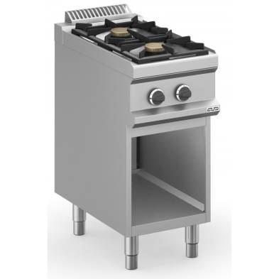 MBM- Cocina a gas 2 fuegos 2x5,5 Kw con Mueble MFB74AXS MAGISTRA PLUS 700