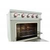 Arilex- Cocina a gas 4 fuegos con piloto de 2x7,5 +2x5,5 kW con horno GN2/1 termostático de 7,5Kw 80CG70H EASY 700
