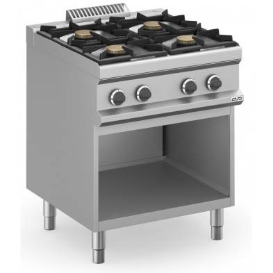 MBM- Cocina a gas 4 fuegos 4x5,5 Kw con Mueble MFB77AXS MAGISTRA PLUS 700