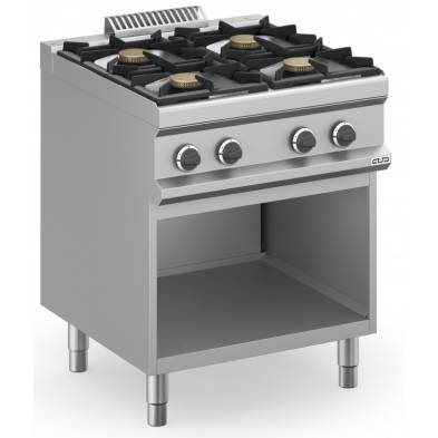 MBM- Cocina a gas 4 fuegos 4x7 Kw con Mueble MFB77AXL MAGISTRA PLUS 700