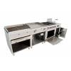 Arilex- Cocina a gas 6 fuegos con piloto de 3x7,5 +3x5,5 kW con horno GN2/1 termostático de 7,5Kw 120CG70H EASY 700