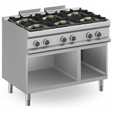 MBM- Cocina a gas 4 fuegos 6x7 Kw con Mueble MFB711AXL MAGISTRA PLUS 700
