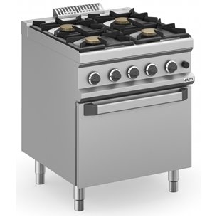 Cocina a gas 4 fuegos 4x5,5 Kw con Horno a Gas MFB77FGXS MAGISTRA PLUS 700