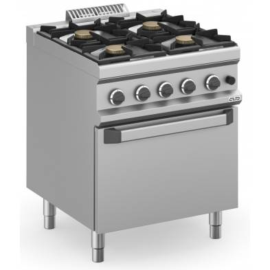 MBM- Cocina a gas 4 fuegos 4x5,5 Kw con Horno a Gas MFB77FGXS MAGISTRA PLUS 700