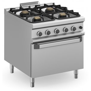 Cocina a gas 4 fuegos 4x5,5 Kw con Horno a Gas MFB98FGXXS MAGISTRA PLUS 900