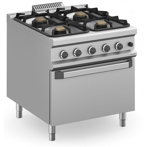 MBM- Cocina a gas 4 fuegos 4x5,5 Kw con Horno a Gas MFB98FGXXS MAGISTRA PLUS 900