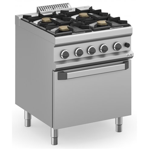 MBM- Cocina a gas 4 fuegos 4x7 Kw con Horno a Gas MFB77FGXL MAGISTRA PLUS 700