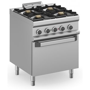 Cocina a gas 4 fuegos 4x5,5 Kw con Horno Eléctrico Estático MFB77FEXS MAGISTRA PLUS 700