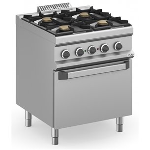 Cocina a gas 4 fuegos 4x7 Kw con Horno Eléctrico Estático MFB77FEXL MAGISTRA PLUS 700