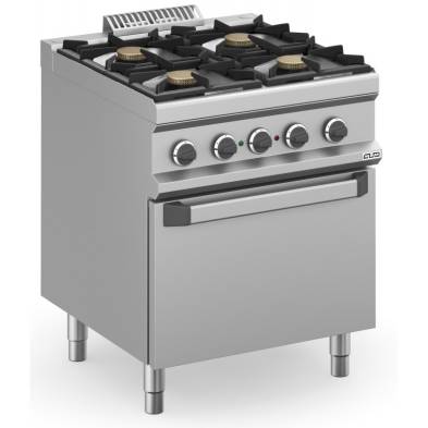 MBM- Cocina a gas 4 fuegos 4x5,5 Kw con Horno Eléctrico Ventilado MFB77FEVXS MAGISTRA PLUS 700