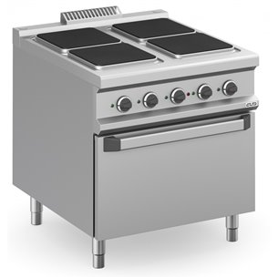 MBM- Cocina Eléctrica 4 zonas Cuadradas con Horno Eléctrico MPQ98FE MAGISTRA PLUS 900