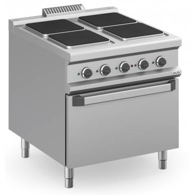 MBM- Cocina Eléctrica 4 zonas Cuadradas con Horno Eléctrico MPQ98FE MAGISTRA PLUS 900