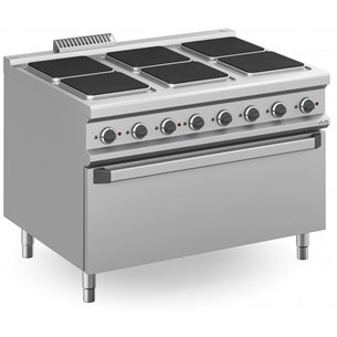 Cocina Eléctrica 6 zonas Cuadradas con Horno Eléctrico EXTRA GRANDE MPQ912FEM MAGISTRA PLUS 900