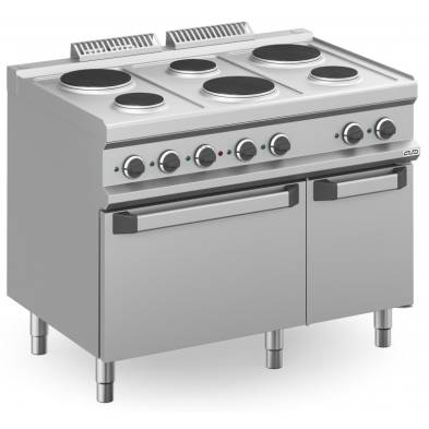 MBM- Cocina Eléctrica 6 zonas Redondas con Mueble MPR711A MAGISTRA PLUS 700