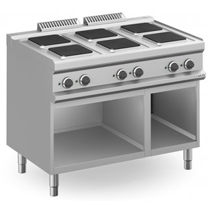 MBM- Cocina Eléctrica 6 zonas Cuadradas con Mueble MPQ711A MAGISTRA PLUS 700