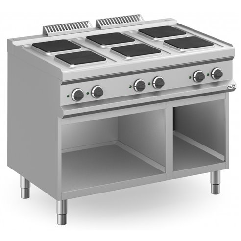 MBM- Cocina Eléctrica 6 zonas Cuadradas con Mueble MPQ711A MAGISTRA PLUS 700