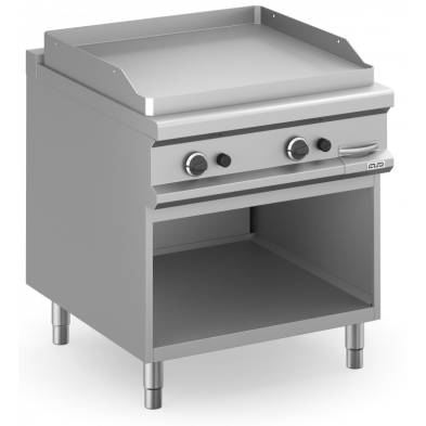 MBM- Frytop a gas 80 cm Placa Lisa Acero Rectificado con Mueble MFTG98AL MAGISTRA PLUS 900