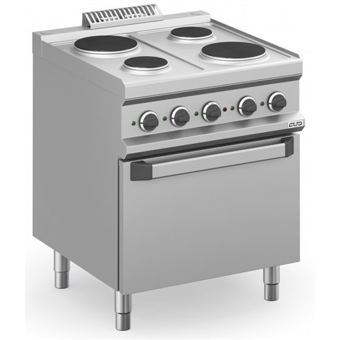 Cocina Eléctrica 4 zonas Redondas con Horno Eléctrico Estático MPR77FE MAGISTRA PLUS 700