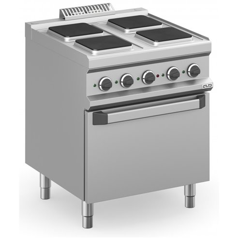 Cocina Eléctrica 4 zonas Cuadradas con Horno Eléctrico Estático MPQ77FE MAGISTRA PLUS 700