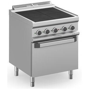 Cocina Eléctrica 4 zonas Cuadradas Rebajadas con Horno Eléctrico Estático MPQR77FE MAGISTRA PLUS 700