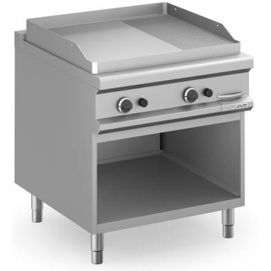 MBM- Frytop a gas 80 cm Placa Lisa - Ranurada Acero Rectificado con Mueble MFTG98ALR MAGISTRA PLUS 900