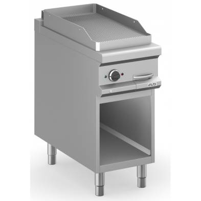 MBM- Frytop Eléctrico 40 cm Placa Ranurada Acero Rectificado con Mueble MFTE94AR MAGISTRA PLUS 900
