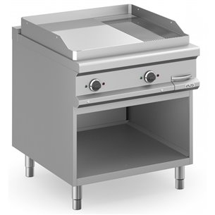 MBM- Frytop Eléctrico 80 cm Placa Lisa Cromo Duro con Mueble MFTE98ALC MAGISTRA PLUS 900