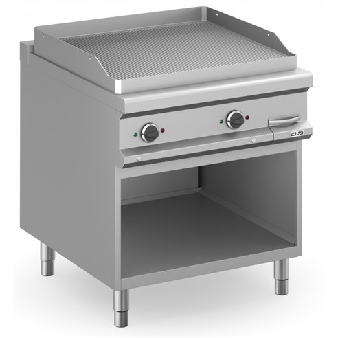 MBM- Frytop Eléctrico 80 cm Placa Ranurada Acero Rectificado con Mueble MFTE98AR MAGISTRA PLUS 900