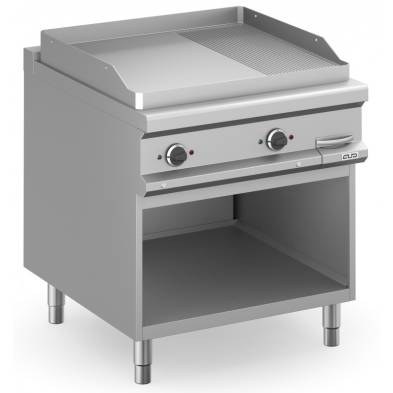 MBM- Frytop Eléctrico 80 cm Placa Lisa - Ranurada Acero Rectificado con Mueble MFTE98ALR MAGISTRA PLUS 900