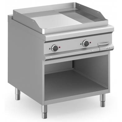 MBM- Frytop Eléctrico 80 cm Placa Lisa - Ranurada Cromo Duro con Mueble MFTE98ALRC MAGISTRA PLUS 900