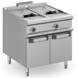 MBM- Freidora Eléctrica 2 cubas 18+18 Litros 32 kW MFRE98A MAGISTRA PLUS 900