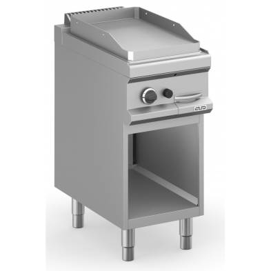 MBM- Frytop a gas 40 cm Placa Lisa Acero Rectificado con Mueble MFTG74AL MAGISTRA PLUS 700