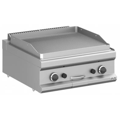 MBM- Frytop a gas 70 cm Placa Ranurada Acero Rectificado Sobremesa MFTG77TR MAGISTRA PLUS 700