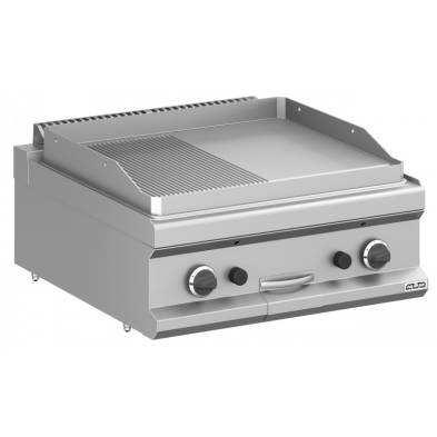 MBM- Frytop a gas 70 cm Placa Lisa - Ranurada Acero Rectificado Sobremesa MFTG77TLR MAGISTRA PLUS 700