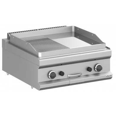 MBM- Frytop a gas 70 cm Placa Lisa - Ranurada Cromo Duro Sobremesa MFTG77TLRC MAGISTRA PLUS 701