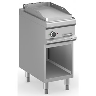 MBM- Frytop Eléctrico 40 cm Placa Lisa Acero Rectificado con Mueble MFTE74AL MAGISTRA PLUS 700