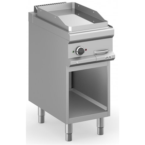 MBM- Frytop Eléctrico 40 cm Placa Lisa Cromo Duro con Mueble MFTE74ALC MAGISTRA PLUS 700