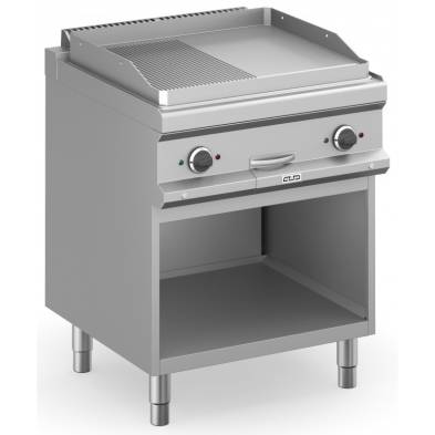 MBM- Frytop Eléctrico 70 cm Placa Lisa - Ranurada Acero Rectificado con Mueble MFTE77ALR MAGISTRA PLUS 700