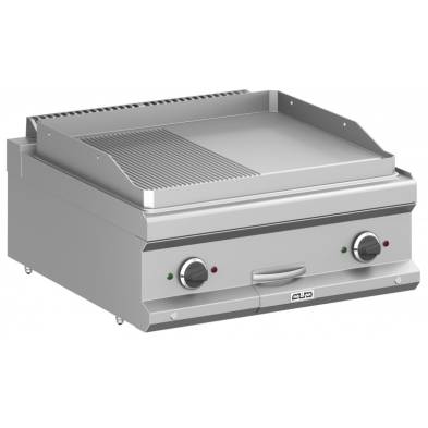 MBM- Frytop Eléctrico 70 cm Placa Ranurada Acero Rectificado Sobremesa MFTE77TR MAGISTRA PLUS 700