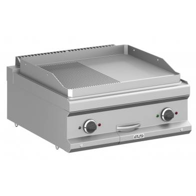 MBM- Frytop Eléctrico 70 cm Placa Lisa - Ranurada Acero Rectificado Sobremesa MFTE77TLR MAGISTRA PLUS 700