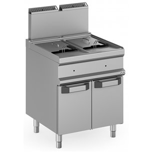 MBM- Freidora a Gas 2 cubas 14+14 Litros 25kW MFRG77A MAGISTRA PLUS 701