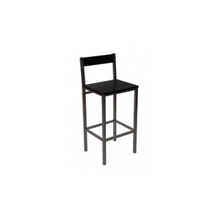 Hobeto- Taburete bar con respaldo Milano Negro