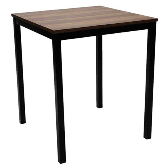 Hobeto- Mesa de bar cuadrada 70 x 70 cm Troya Nogal